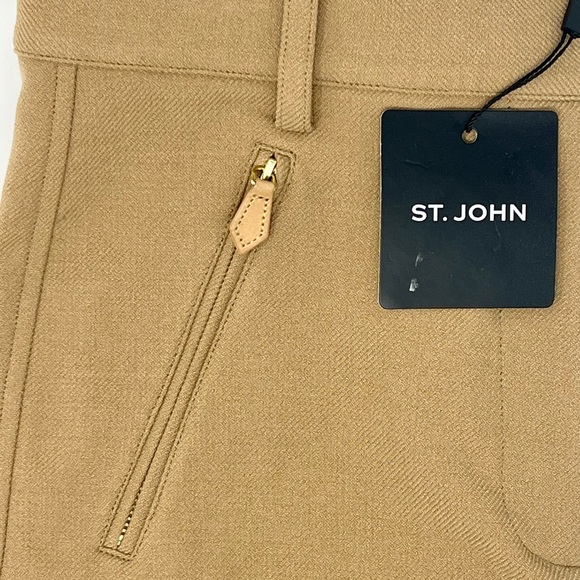 NWT - ST. JOHN camel pants - size 4 - Picture 3 of 5